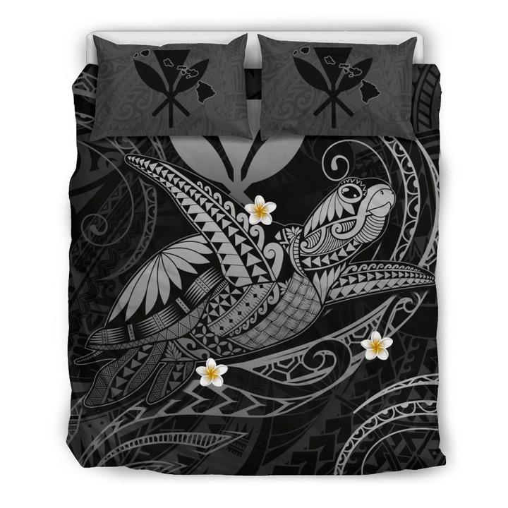 Alohawaii Home Set - Hawaii Turtle Polynesian Bedding Set - Nane Style Gray - AH - J4