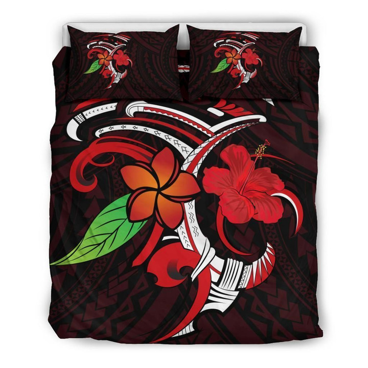 Alohawaii Bedding Set - Cover and Pillow Cases Hawaiian Hibiscus And Plumeria Flower Polynesian | Alohawaii.co