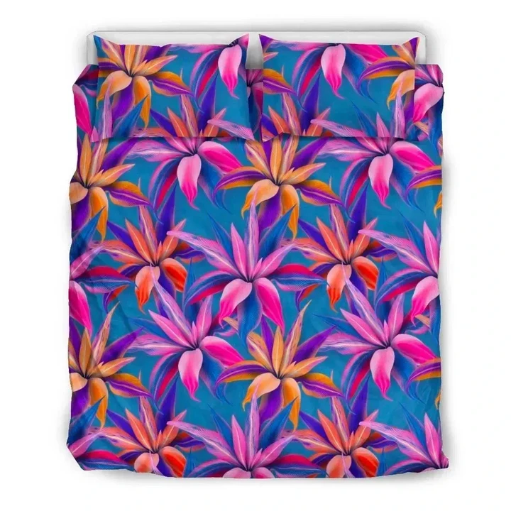 Alohawaii Bedding Set - Cover and Pillow Cases Hawaiian Tropical Flowers  Polynesian Pink  | Alohawaii.co
