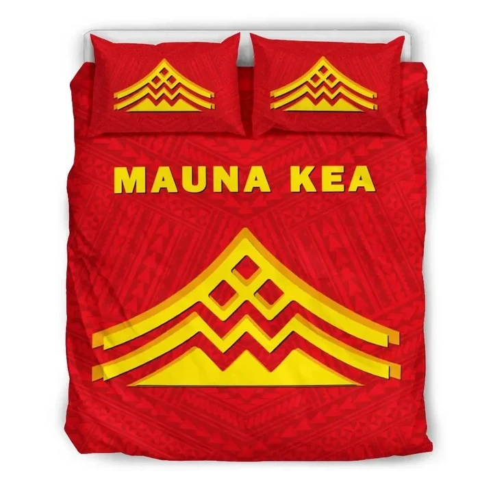 Alohawaii Bedding Set - Cover and Pillow Cases Hawaiian  Mauna Kea Volcano Polynesian Red | Alohawaii.co