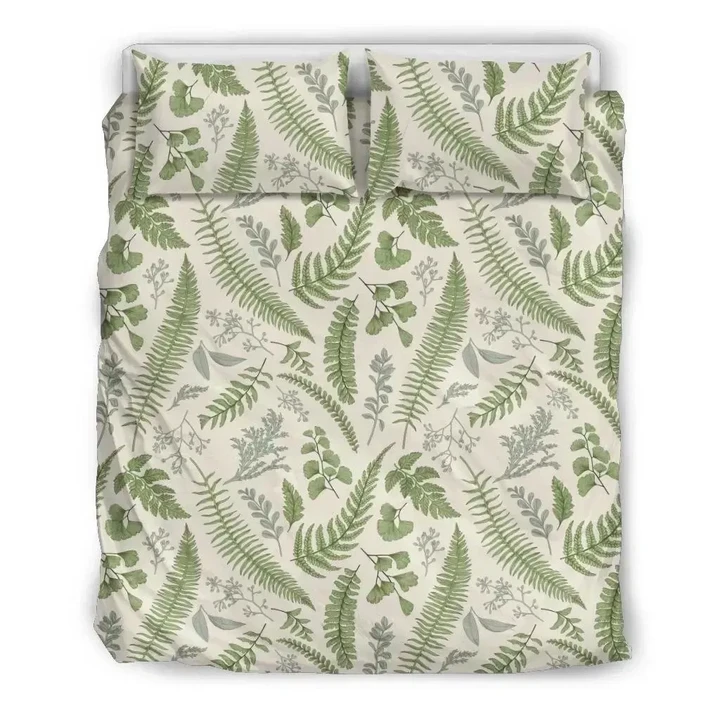 Alohawaii Bedding Set - Cover and Pillow Cases Hawaiian Tropical Leaves Green Pattern Polynesian | Alohawaii.co