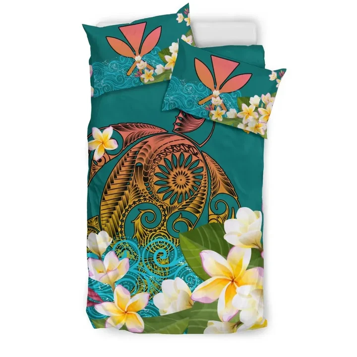 Hawaii Turtle Plumeria Verega Style - Bedding Set AH J2 - Alohawaii