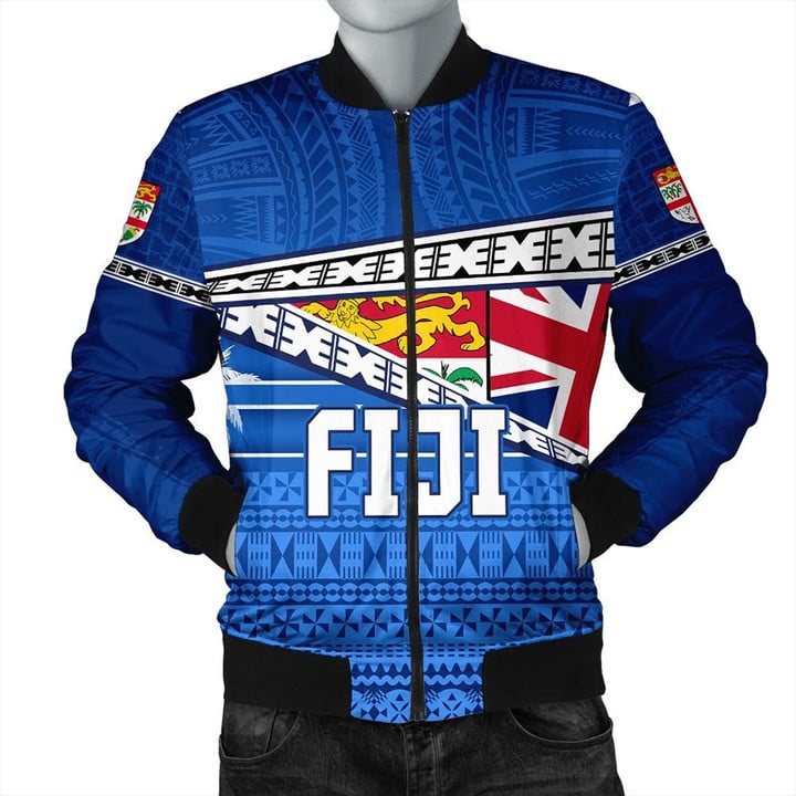 Alohawaii Jacket - Personalize Fiji Bomber Jacket Flag Tapa Pattern Stronic Style J10