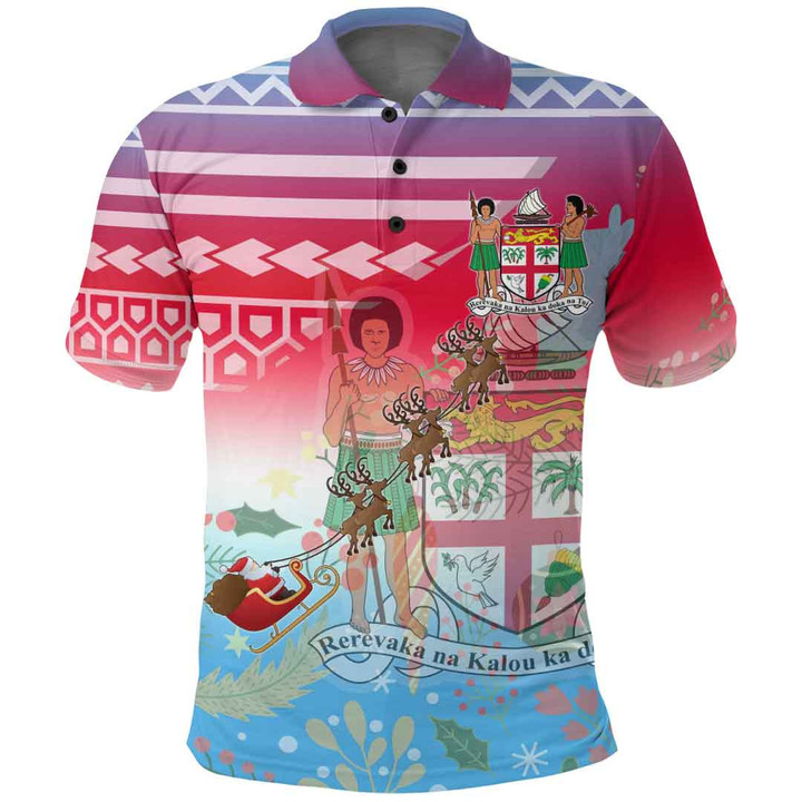 Alohawaii Clothing - Hawaii Christmas Style Polynesian Polo Shirt A94