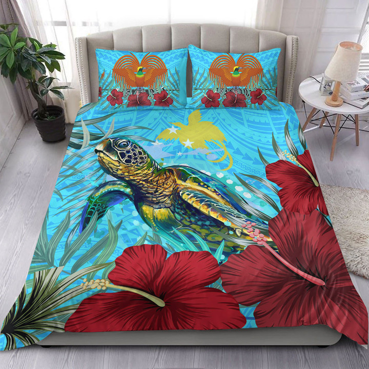 Alohawaii Bedding Set - Pitcairn Island Turtle Hibiscus Ocean Bedding Set | Alohawaii
