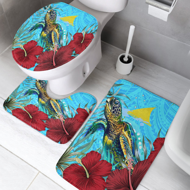 Alohawaii Bathroom Set - Tokelau Turtle Hibiscus Ocean Bathroom Set | Alohawaii
