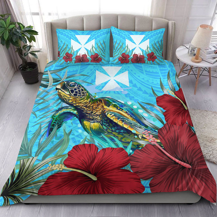 Alohawaii Bedding Set - Wallis and Futuna Turtle Hibiscus Ocean Bedding Set | Alohawaii

