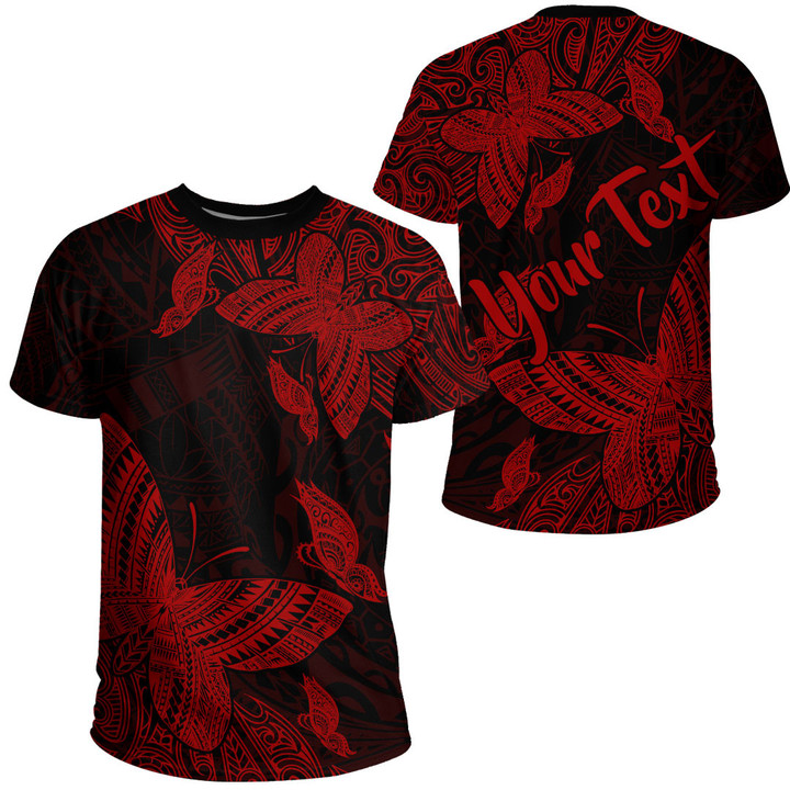 Alohawaii Clothing - (Custom) Polynesian Tattoo Style Butterfly Special Version - Red Version T-Shirt A7 | Alohawaii