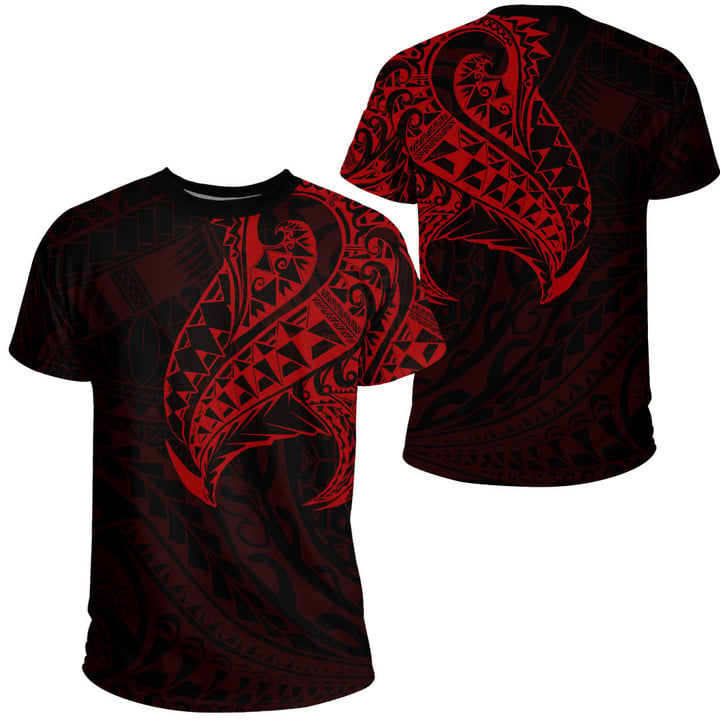 Alohawaii Clothing - Polynesian Tattoo Style Tatau - Red Version T-Shirt A7 | Alohawaii