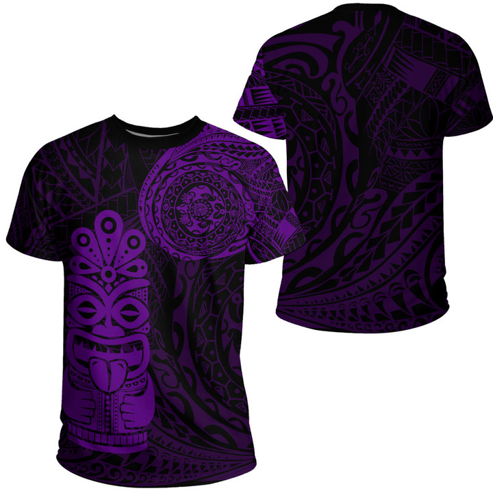 Alohawaii Clothing - Polynesian Tattoo Style Tiki - Purple Version T-Shirt A7 | Alohawaii