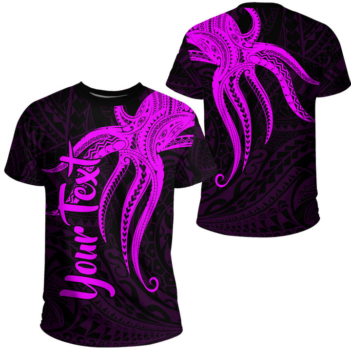 Alohawaii Clothing - Polynesian Tattoo Style Octopus Tattoo - Pink Version T-Shirt A7 | Alohawaii