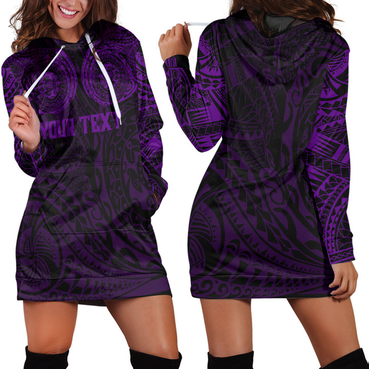 Alohawaii Clothing - (Custom) Polynesian Tattoo Style - Purple Version Hoodie Dress A7 | Alohawaii