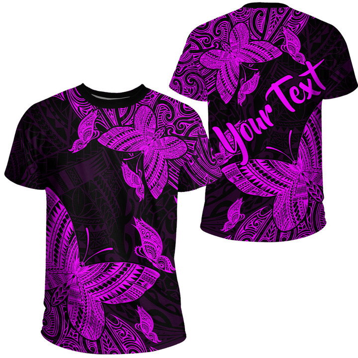 Alohawaii Clothing - (Custom) Polynesian Tattoo Style Butterfly Special Version - Pink Version T-Shirt A7 | Alohawaii