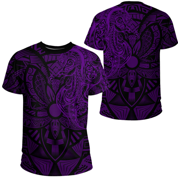 Alohawaii Clothing - Polynesian Tattoo Style Horse - Purple Version T-Shirt A7 | Alohawaii