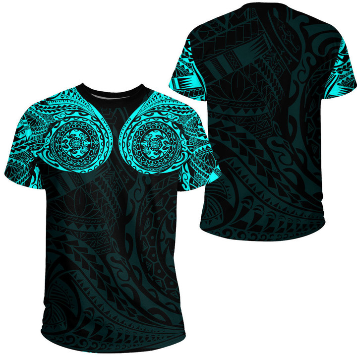 Alohawaii Clothing - Polynesian Tattoo Style - Cyan Version T-Shirt A7 | Alohawaii