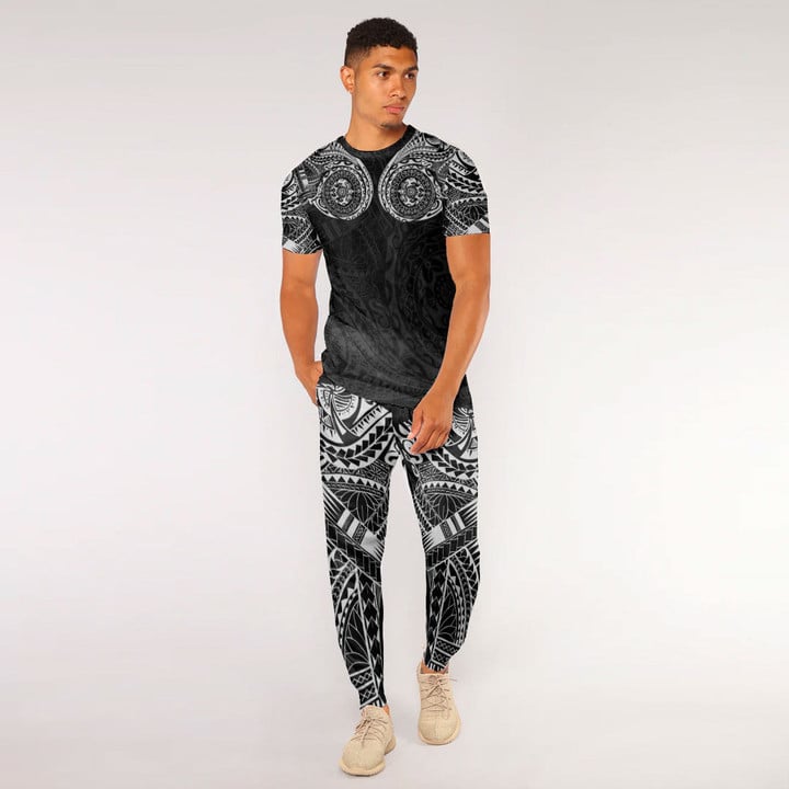 Alohawaii Clothing - Polynesian Tattoo Style T-Shirt and Jogger Pants A7 | Alohawaii