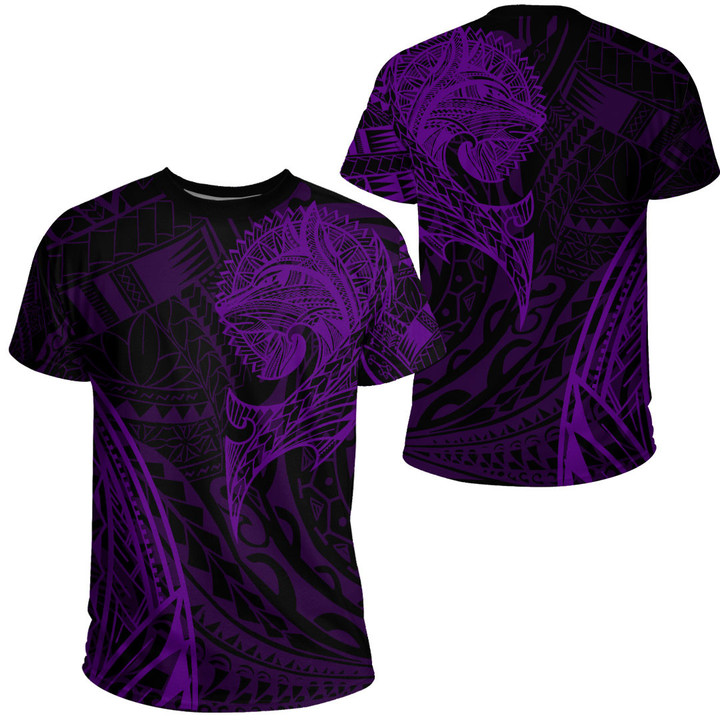 Alohawaii Clothing - Polynesian Tattoo Style Wolf - Purple Version T-Shirt A7 | Alohawaii