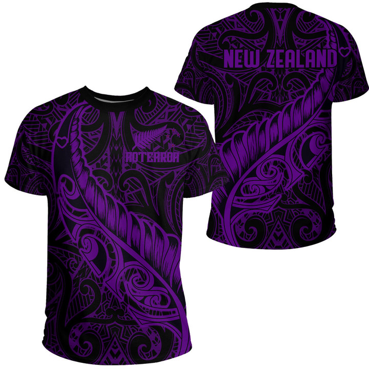 Alohawaii Clothing - New Zealand Aotearoa Maori Fern - Purple Version T-Shirt A7 | Alohawaii