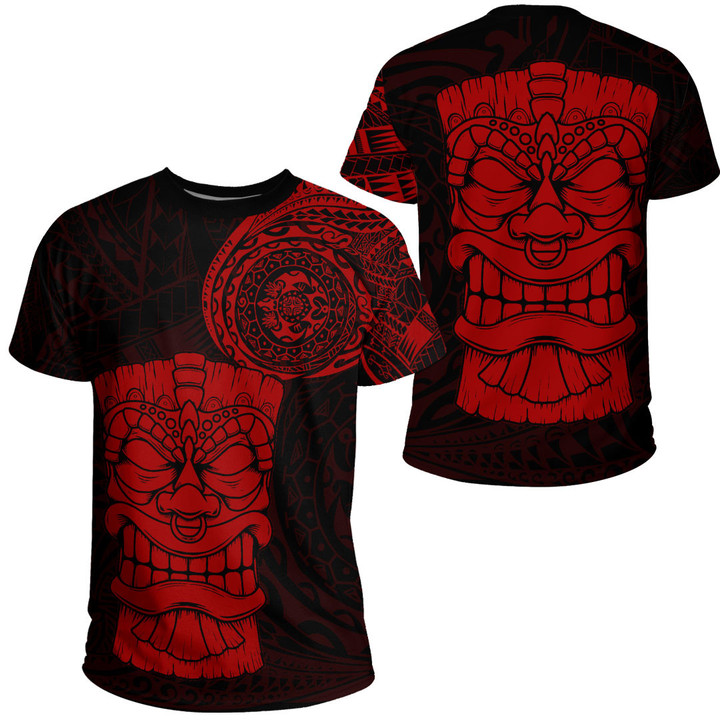Alohawaii Clothing - Polynesian Tattoo Style Tiki - Red Version T-Shirt A7 | Alohawaii