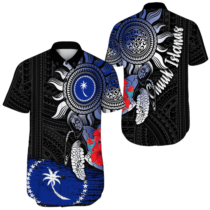 Chuuk Polynesian Sun and Turtle Tattoo Short Sleeve Shirt A35 | Alohawaii