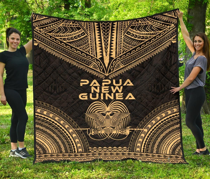 Alohawaii Home Set - Premium Quilt Papua New Guinea - Polynesian Chief Gold Version - BN10