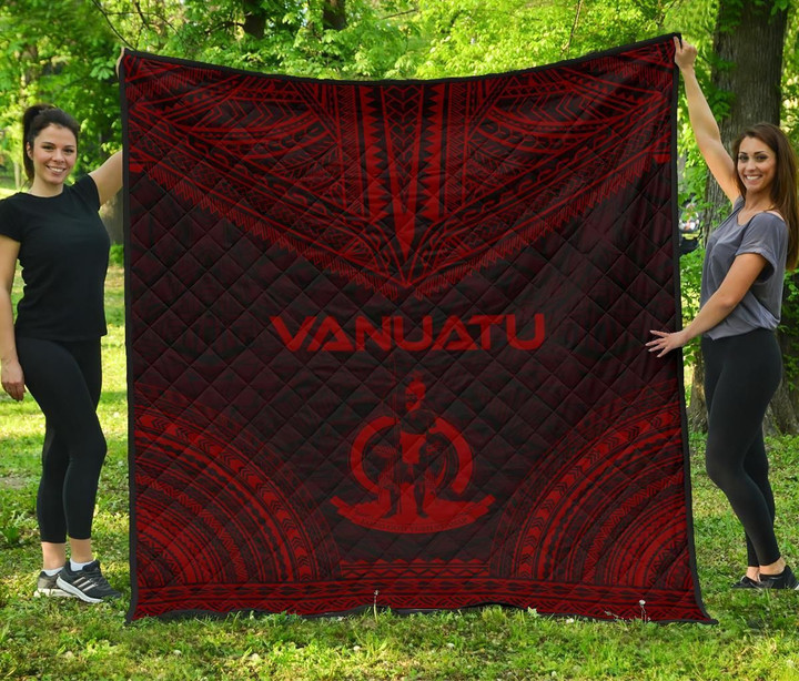 Alohawaii Home Set - Premium Quilt Vanuatu - Polynesian Chief Red Version - BN10