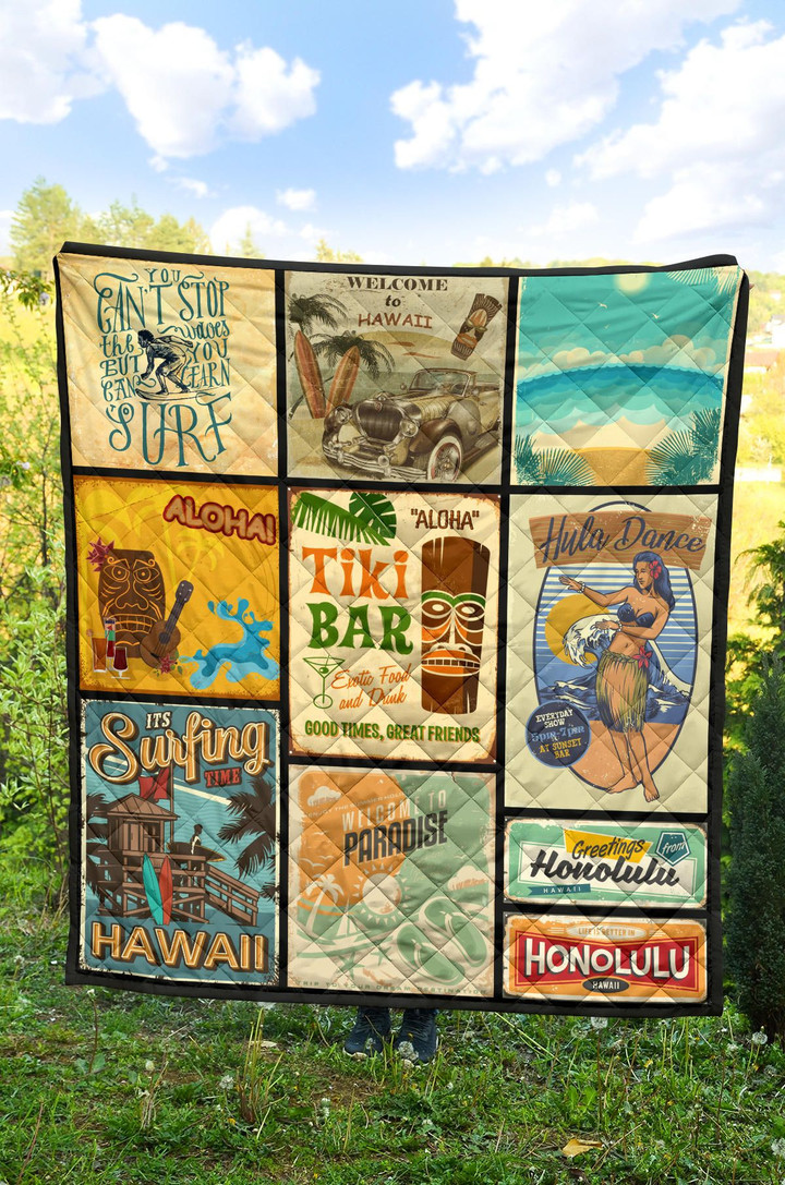 Alohawaii Quilt - Hawaii Culture Vintage Premium Quilt - AH J2