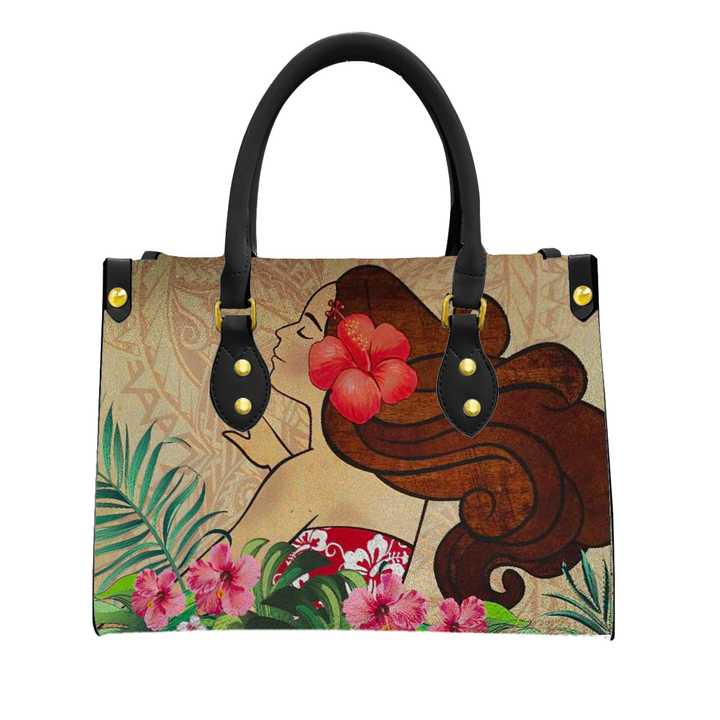 Alohawaii Square Tote Bag - Hula Girl Hibiscus Jung Polynesian A31