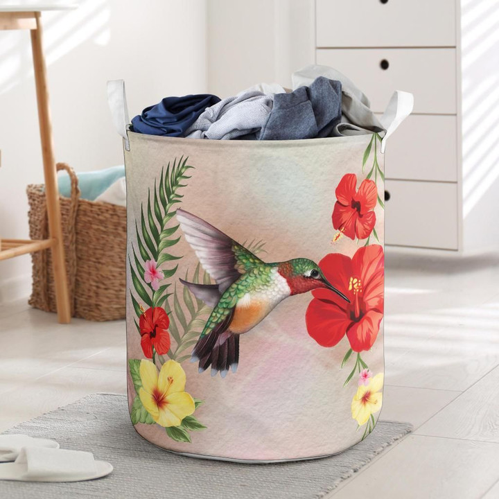 Alohawaii Accesory - Hibiscus Bird Laundry Basket