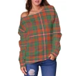 Tartan Womens Off Shoulder Sweater - MacKinnon Ancient - BN