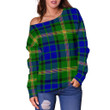 Tartan Womens Off Shoulder Sweater - Maitland - BN