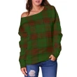 Tartan Womens Off Shoulder Sweater - Maxwell Hunting - BN