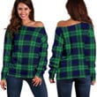 Tartan Womens Off Shoulder Sweater - Abercrombie