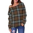 Tartan Womens Off Shoulder Sweater - MacLaren Weathered - BN