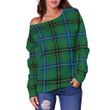 Tartan Womens Off Shoulder Sweater - Henderson Ancient - BN