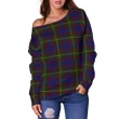 Tartan Womens Off Shoulder Sweater - Durie - BN