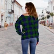 Tartan Womens Off Shoulder Sweater - Campbell Modern - BN