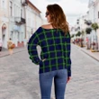 Tartan Womens Off Shoulder Sweater - Lamont Modern - BN