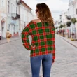Tartan Womens Off Shoulder Sweater - Pollock Modern - BN