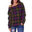 Tartan Womens Off Shoulder Sweater - MacDonald Modern - BN