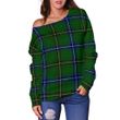 Tartan Womens Off Shoulder Sweater - Henderson Modern - BN