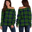 Tartan Womens Off Shoulder Sweater - Campbell Of Breadalbane Modern