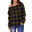 Tartan Womens Off Shoulder Sweater - MacLellan Modern - BN