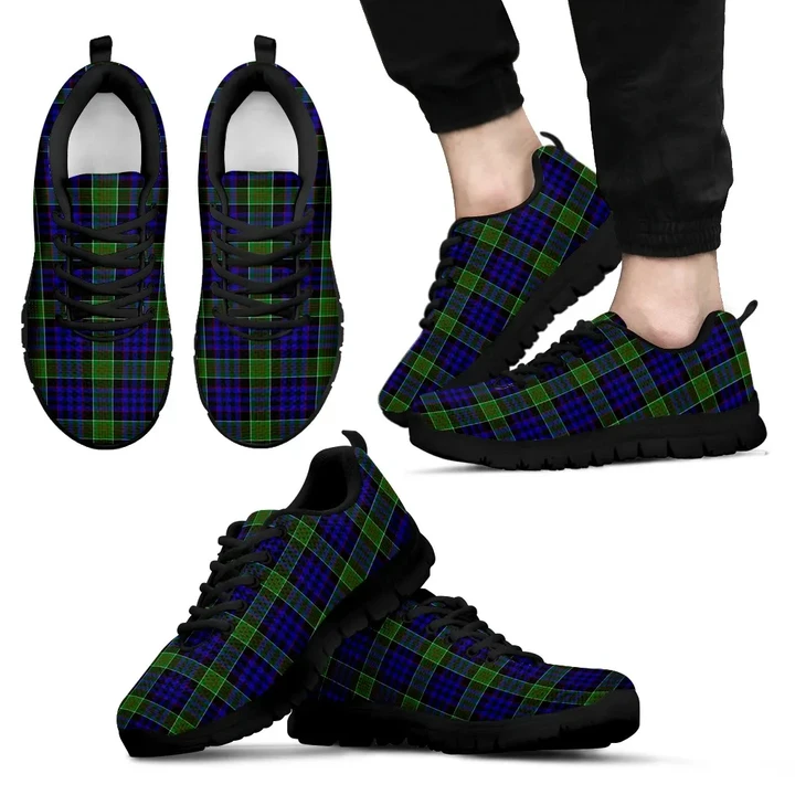 Newman, Men's Sneakers, Tartan Sneakers, Clan Badge Tartan Sneakers, Shoes, Footwears, Scotland Shoes, Scottish Shoes, Clans Shoes