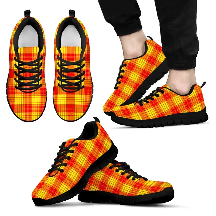 MacMillan Clan, Men's Sneakers, Tartan Sneakers, Clan Badge Tartan Sneakers, Shoes, Footwears, Scotland Shoes, Scottish Shoes, Clans Shoes
