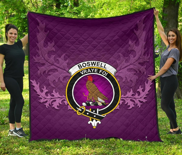 Boswell Modern Crest Violet Quilt TH8