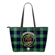 Abercrombie Tartan Clan Badge Leather Tote Bag (Small) A9