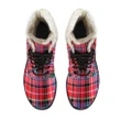 Aberdeen District Tartan Faux Fur Leather Boots A9
