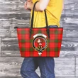 Adair Tartan Clan Badge Leather Tote Bag (Large) A9