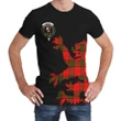 Adair Tartan Clan Crest Lion & Thistle T-Shirt K6